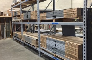 A warehouse filled with lots of shelves and boxes.